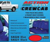 ACTION SPORT CREWCAB HEAVY DUTY SEAT COVERS – BLACK image