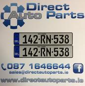 German Style Pressed Number Plates x 2 image
