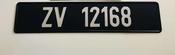 Vintage Style Black Border Oblong Number Plates x 2