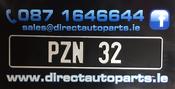 Vintage Style Oblong Number Plates x 2