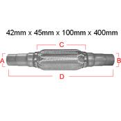 EXHAUST FLEXI PIPE 42 X 45 X 100 X 400 image