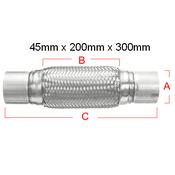 EXHAUST FLEXI PIPE 45 X 200 X 300 image
