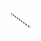 Black Striped Paper Straw 200mm x 6mm