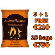 6 bags of 40kg Superflame Smokeless Coal