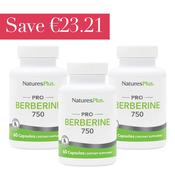 Natures Plus Pro Berberine 750mg x3 Month Bundle - Save €23.21 image
