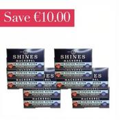 Shines Mackerel Fillets In Spring Water 125g Case of 10