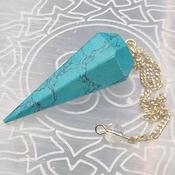Reconstituted Turquoise Dowsing Pendulum