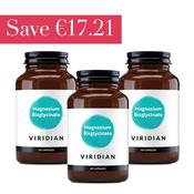 Viridian Magnesium Bisglycinate 60 Capsules x 3 Jars - Save €17.21 image