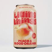 Living Things Peach &amp; Blood Orange Prebiotic Soda 330ml