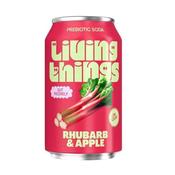 Living Things Rhubarb &amp; Apple Prebiotic Soda 330ml
