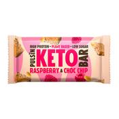 Pulsin Raspberry &amp; Choc Chip Keto Bar 50g
