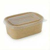 1000ml SpiritPak Kraft Rectangular Food Containers with PP Lids – Pack of 3x50