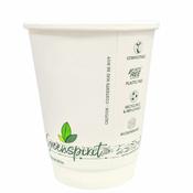 8oz Greenspirit Double Wall Compostable Coffee Cups (500 Cups)