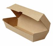 #13 Kraft Clamshell Hot Dog Box | 200 Boxes/Pack | Compostable Ireland