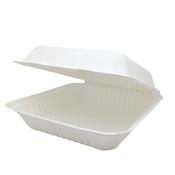 9x9" Bagasse Meal Box | Large Compostable Takeaway Box Ireland | 200 Pack | FREE Delivery