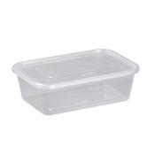 650ml Rectangular Microwavable Container &amp; Lid | Heavy-Duty | 250/Case