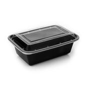 Black Microwaveable Food Containers 24oz | Takeaway Containers Ireland | 150 Per Case