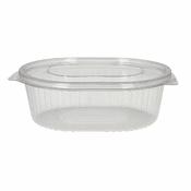 375cc Oval Hinged Salad Containers | Clear rPET | 400 Pack | FREE Ireland Delivery