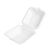 6"x6" Bagasse Burger Box | PFAS-Free Compostable Takeaway Box Ireland (4×50)
