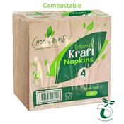 40cm 2ply 8fold Compostable Kraft Napkins | 2000 Pack | FREE Ireland Delivery