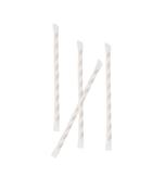 Red &amp; White Paper Straws Ireland | 3-Ply Individually Wrapped | 197mm × 6mm | 4,800 Per Case