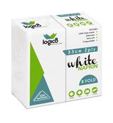 Logic8 33cm 2ply 8fold White Lunch Napkin | 2000 Pack | FREE Ireland Delivery