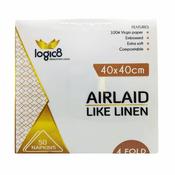 Logic8 40cm Airlaid 4fold White Napkin | 500 Pack | FREE Ireland Delivery