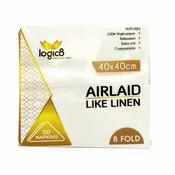 Logic8 40cm Airlaid 8fold White Napkin | 500 Pack | FREE Ireland Delivery