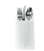Logic8 40cm Airlaid White 8fold Pocket Napkin | 500 Pack | FREE Ireland Delivery