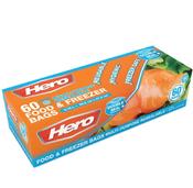 Hero Double Seal Food &amp; Freezer Bags 3.8L – 60 Bags Per Box | 6 Boxes Per Case | Ireland