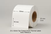Zebra Compatible Labels | 23x42mm | 1,200/Roll | Ultra-Narrow Labels Ireland