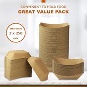 2.5lb Medium Kraft Food Tray (500 Trays | 2x250) | Ireland