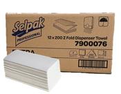 2ply Zfold White Hand Towels Selpak - 21.5 x 24cm  12 x 200