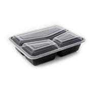 Black 3-Compartment Meal Prep Containers with Lids 32oz | Ireland | 150 Per Case