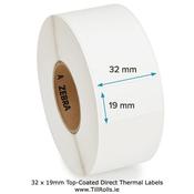 Zebra Compatible Labels | 32x19mm | 2,000/Roll | Ultra-Small Labels Ireland