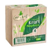 33cm 2ply 4fold Eco-Friendly Compostable Kraft Napkins – (20 x 100), Free Ireland Delivery
