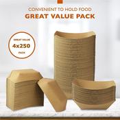 2lb Kraft Greenspirit Paper Food Tray (1000 Trays | 4x250) | Ireland
