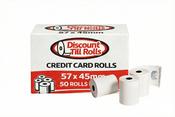 57x45mm Credit Card Rolls | BPA-Free PDQ Paper | 50 Roll Box | Ireland