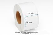 Zebra Compatible Labels 70×50mm | 1,000 Per Roll | Direct Thermal Product Labels Ireland