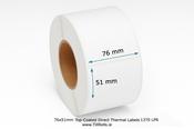 Zebra 800263-205 Compatible Labels 76×51mm | 1,370 Per Roll | Direct Thermal Ireland