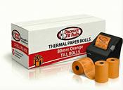 80mm Orange Thermal Till Rolls | 80x70mm Seasonal &amp; Promotional Receipt Paper | 20 Roll Box | Ireland