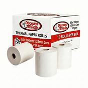 80x100x25mm Thermal Ticket Rolls | 105GSM Heavy-Duty BPA-Free | 10 Roll Box | Ireland