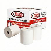80x100x25mm Thermal Ticket Rolls | 80GSM BPA-Free | 10 Roll Box | Ireland