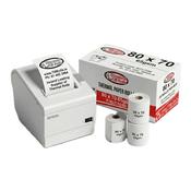 80x70mm Thermal Till Rolls | 65GSM | Heavier Paper | 20 Roll Box | Ireland