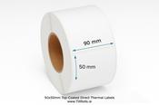 Zebra Compatible Labels 90×50mm | 1,000 Per Roll | Direct Thermal Product Labels Ireland