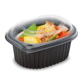 16oz Black 1-Compartment Microwaveable Containers | 640 Per Case (8x80) | Ireland
