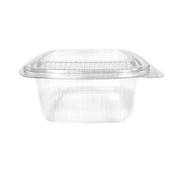 1000cc Square Hinged Salad Containers | Clear rPET | 400 Pack | FREE Ireland Delivery