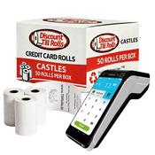 Castles SATURN 1000 Thermal Receipt Rolls – 57x40mm Credit Card Rolls (Box of 50)