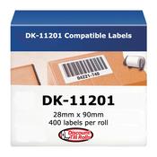 Brother DK-11201 Compatible Address Labels 29x90mm | 400 Per Roll | Standard Office Label | Ireland (Min. 2 Rolls)