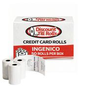 Ingenico Desk/3000 Thermal Paper Rolls – 57x40mm Credit Card Receipt Rolls (Box of 50)